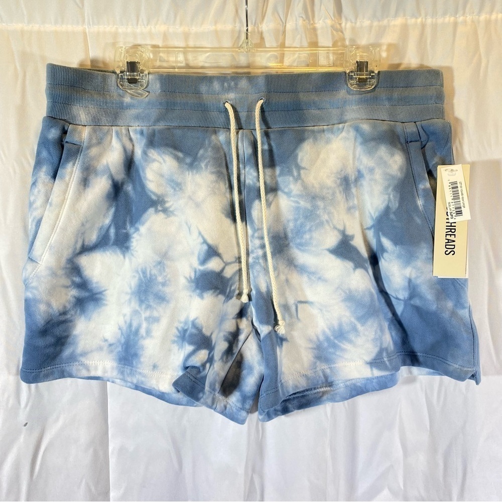 NWT  GOODTHREADS women's size Large Tie dye sweat shorts elastic waist pull on